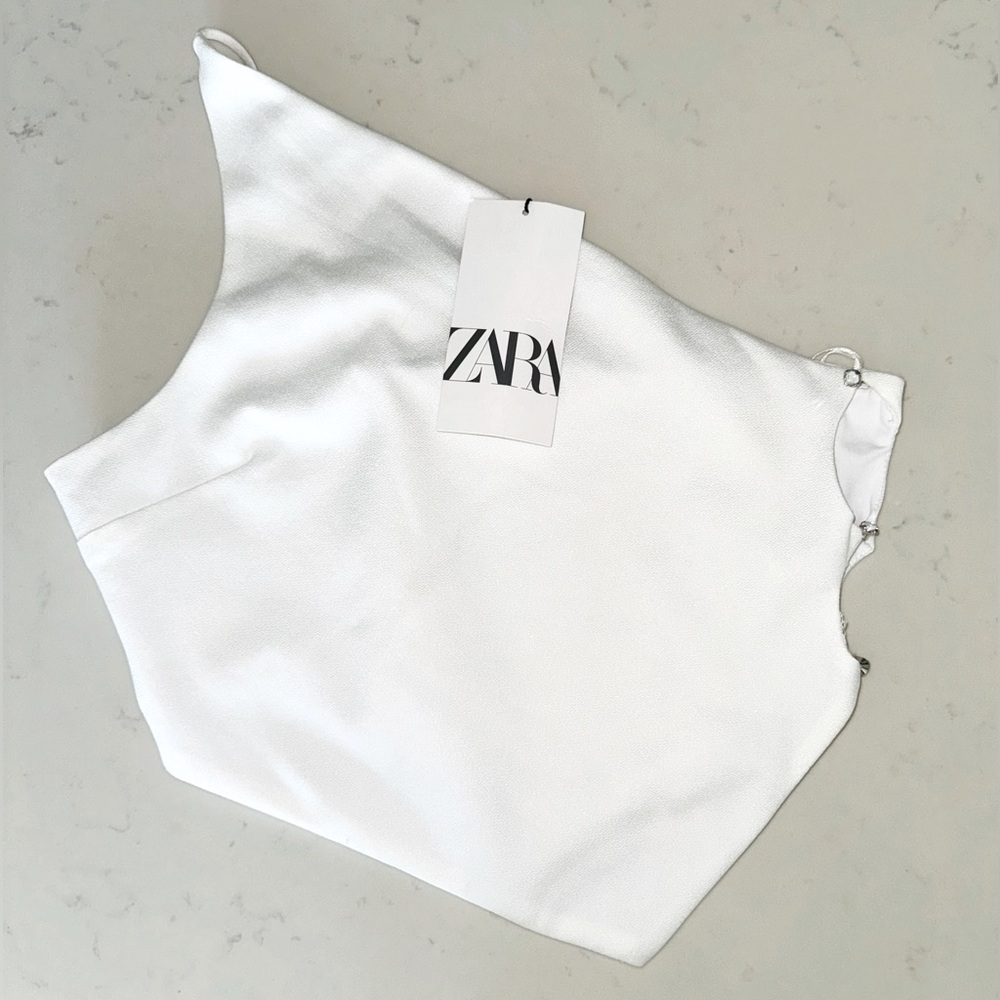Zara- NWT Asymmetrical Crop Top